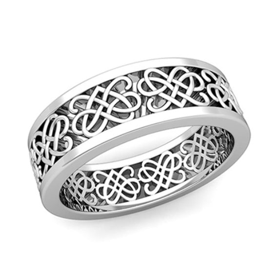 silver celtic knot wedding ring