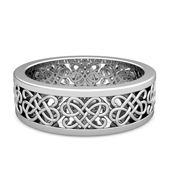 925 silver celtic knot wedding ring