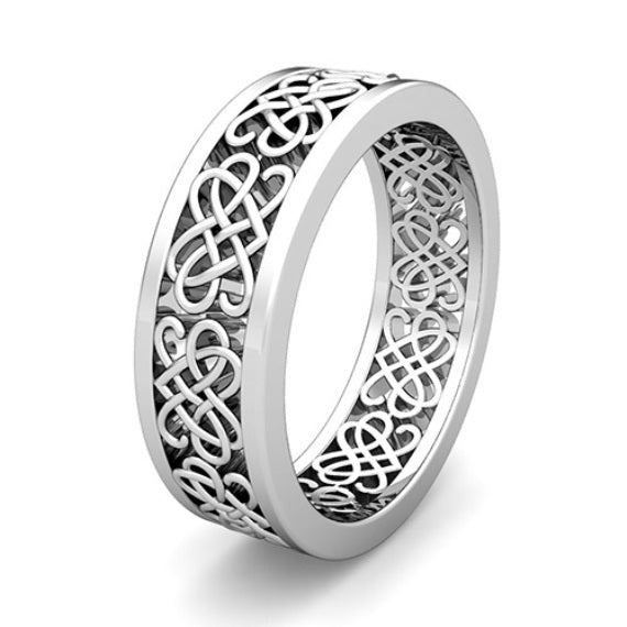 925 silver celtic knot wedding ring