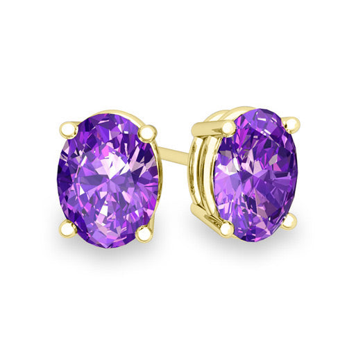 Purple Stud Earrings-love jc ring