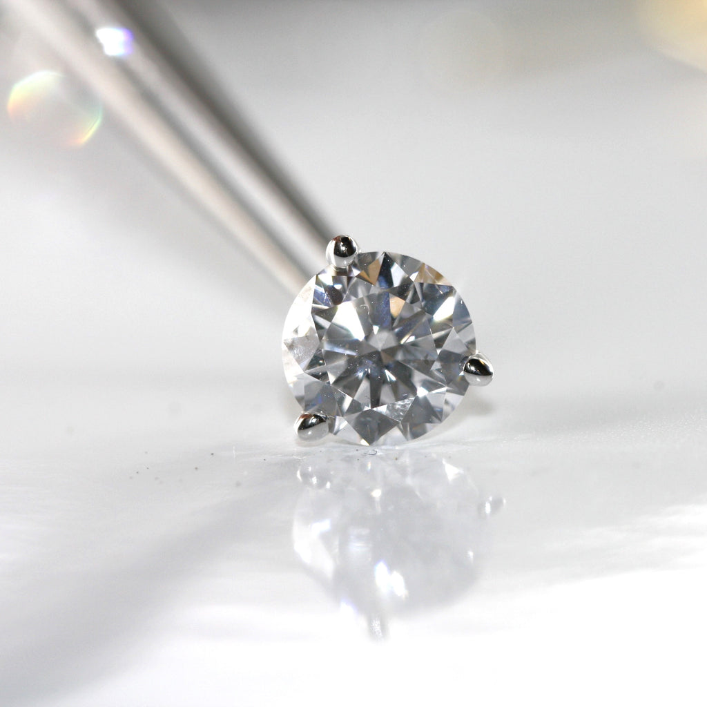lab created diamond earring