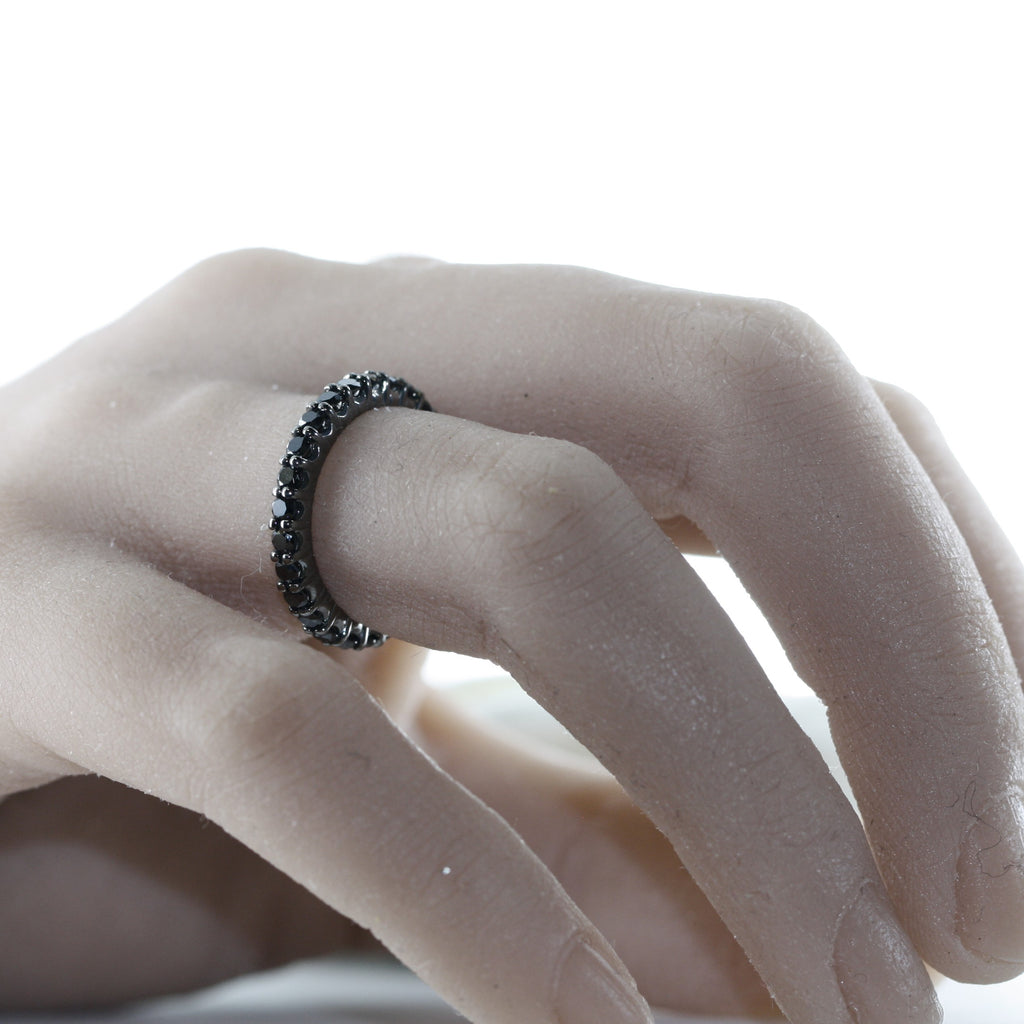 black diamond eternity wedding ring