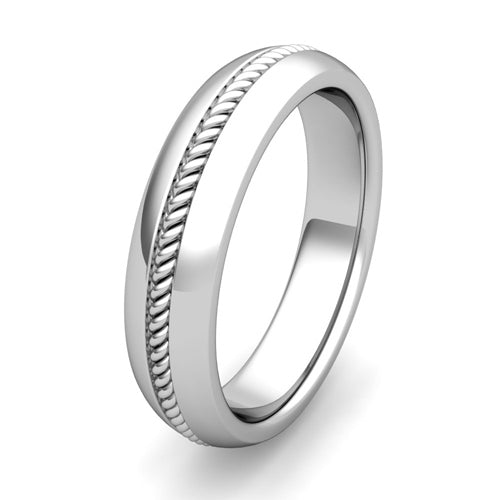 silver comfort wedding ring 