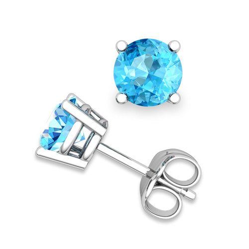 blue topaz stud earring love jc ring