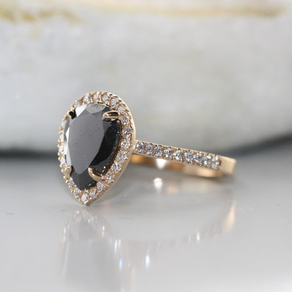 Gia certified black diamond engagement deals rings