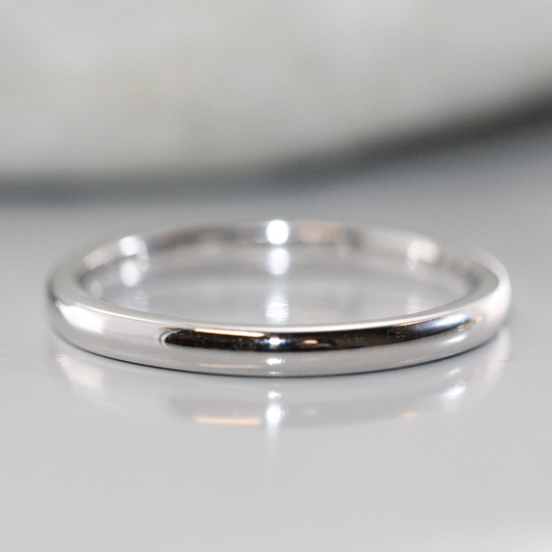 Balance-Women's 14k White Gold Wedding Band Ring image 2