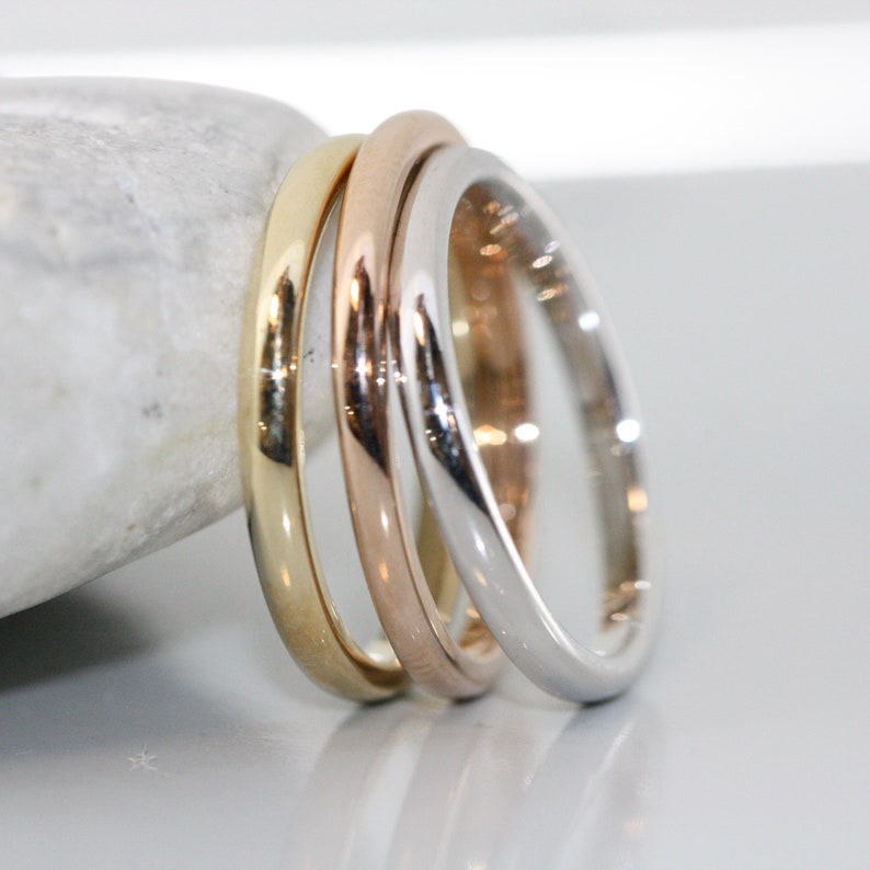 Balance-Women's 14k White Gold Wedding Band Ring image 1