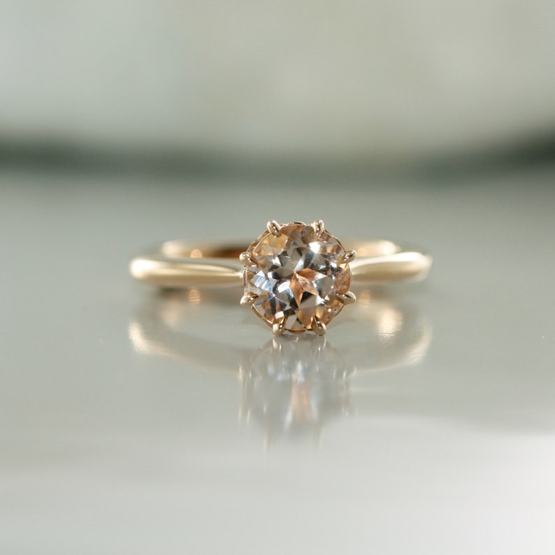 solitaire gemstone engagement ring