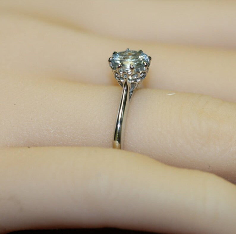 simple gemstone engagement ring